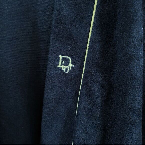 Christian Dior Monsieur Navy Robe One Size Kimono Style Loungewear Vintage - Picture 5 of 8